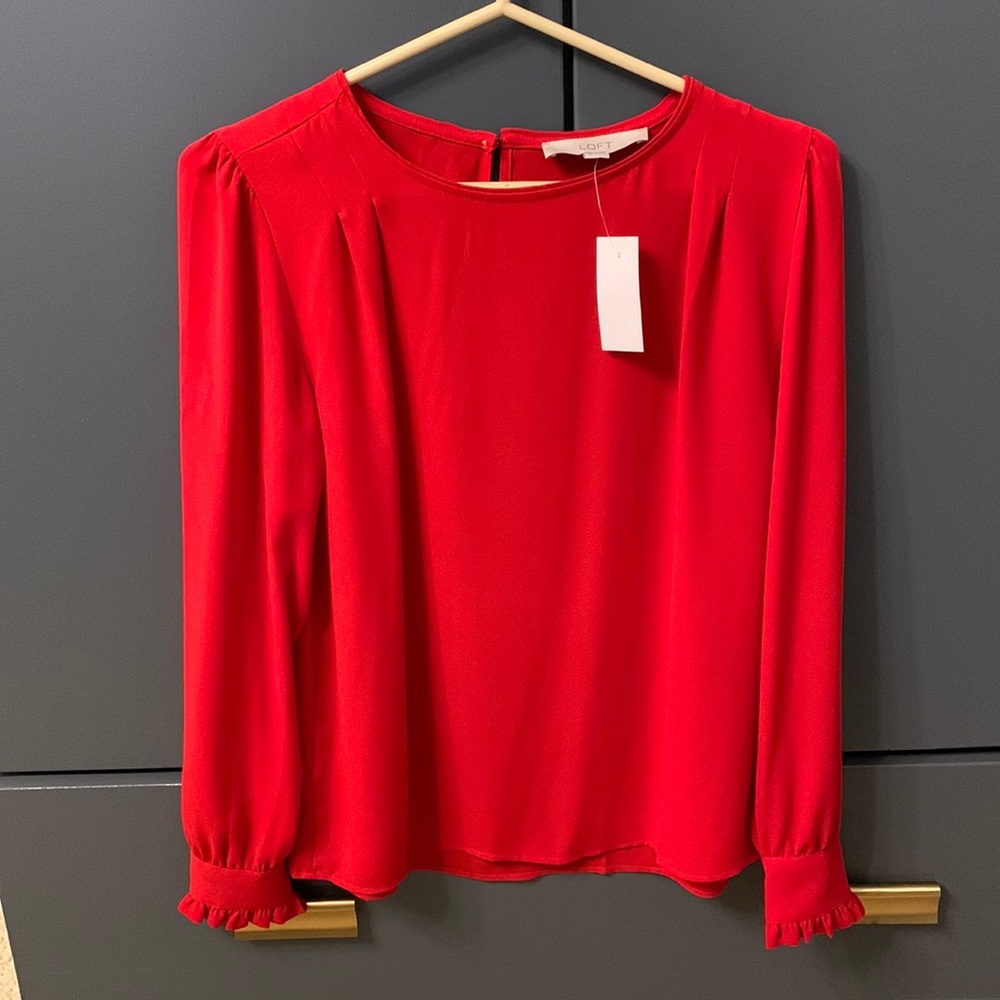 NWT- Loft red blouse